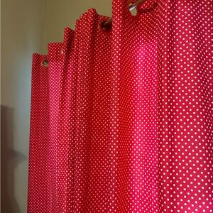 Hot Pink Polka Dot Curtains
